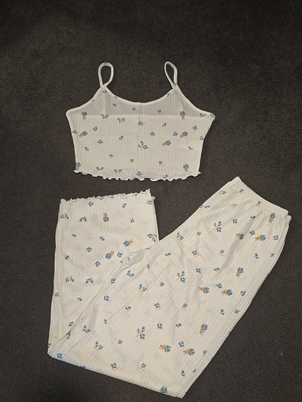 NWT Floral White Lounge Pants Set